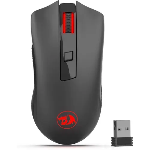 Redragon M652 Optical Sensor Wireless Gaming Mouse - 2.4G Cable-Free Small Mouse with USB Receiver, 5 Adjustable DPI Levels, 6 Programmable Buttons for Office/Desktop, Laptop, PC, MacBook, Optical Sensor Mouse