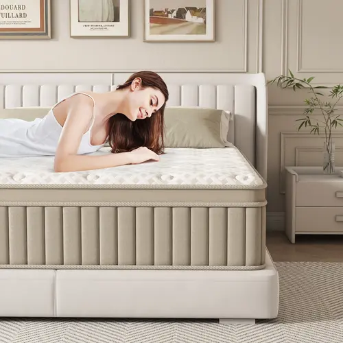 12 Inch Hybrid Gel Memory Foam Mattress with Individually Wrapped Pocket Coils, Medium Firm Support, Pressure Relief, Mattress in a Box, Twin/Full/Queen/King, Motion Isolation Technology, Pocketed Coils, Weight Distribution