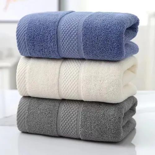 3 Pack Large Hand Towels Bathroom, 13.38 x 29.1 Inches, 100% Cotton, Larger & Lighter, Lighter Weight, Super Soft, Absorbent, Perfect Bathroom Towels