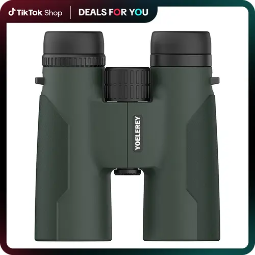 YOELEREY 12x42 Super Lightweight High Definition Binoculars - Ease of Use, Argon Purged, Waterproof, Fogproof, High Magnification, Color Fidelity for Bird Watching, Camping Accessories
