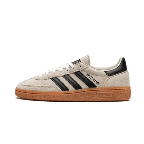 Women’s adidas Handball Spezial Aluminum Core Black Low-Top Sneakers - Suede, Narrow Width, Removable Insole, Indoor Vintage, Casual Daily Fashion Athletic Footwear