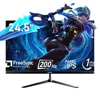 24.5 Inch PC 200/300Hz Gaming Monitor, FHD 1080p Screen, 1ms Without Bezel, freesync, 99% sRGB, 178 ° Angle View, HDMI、DisplayPort, Compatible with Wall mounting 75 * 75MM - Black