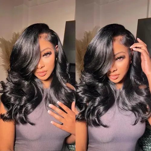 Mscoco Hair 13x6 C-Part Side Loose Body Wave Layer Cut Wig With Natural Baby Hair Pre-Plucked Pre-Cut Natural Hairline 6x5 Lace Glueless Wig Natural And Comfortable #DealsForYouDays