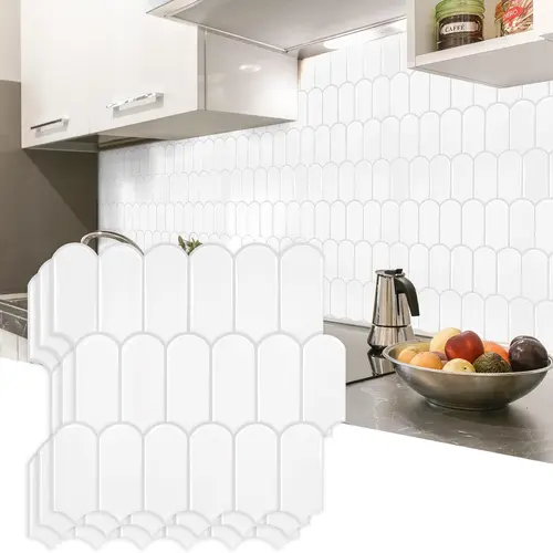 Vamos Tile 10-Sheet Backsplash Peel and Stick Tile, Pink Self Adhesive Vinyl Wall Tiles, Stick on Backsplash for Kitchen, Bathroom,RV (Thicker Design)