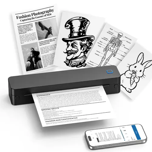 D830 Inkless Portable Printer – Wireless Bluetooth Thermal Printer for Travel, Compatible with iOS, Android,Supports 8.5"x11" US Letter, No Ink Needed, For Home & Office, Fathersdaygift, summerwins,back to school,back to school haul
