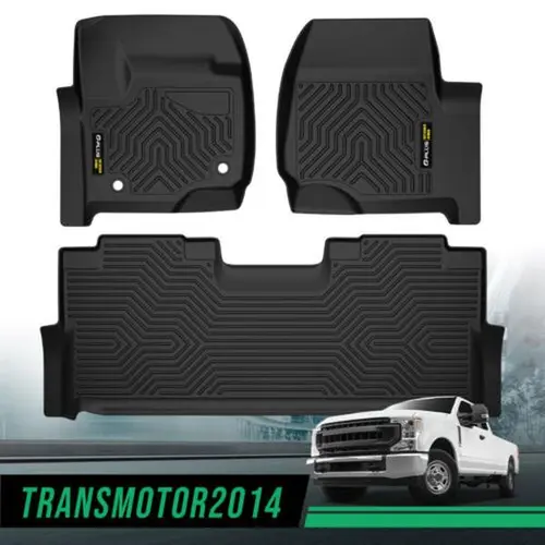 TPE Car Floor Mats For 2008-2026 Ford F250 F350 F450 Super Duty Crew Cab,All Weather Floor Mats Rubber Liners,Waterproof Anti-slip Durable Floor Mats Upgraded Version G-PLUS