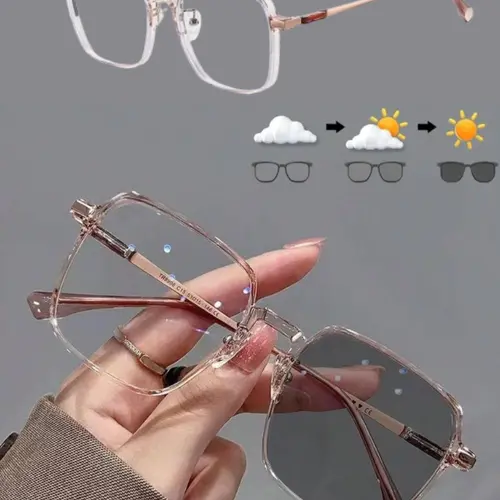 Women's Fashion Square Frame Eyeglasses, Classic Minimalist Eyeglasses for Everyday Use, Fashion Accessories for Outdoor Activities, Trendy Casual Eyeglasses