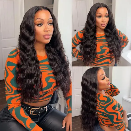 Megalook Bohemian Curl 13x6 Glueless HD Lace Front Human Hair Wig Loose Curls Wig Easy Wear Go Wig For Black Women Natural Hairline Beginners Friendly
