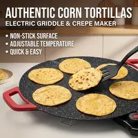 AORAN Portable Electric Korean BBQ Grill Griddle, Non-stick Pan, Adjustable Temperature Control, Indoor Outdoor Meat Grilling Appliance