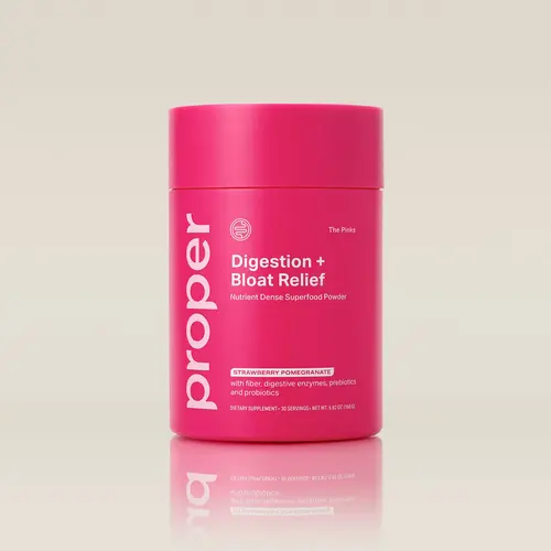 The Digestion Superfood Powder for Bloat Relief - Probiotics, Prebiotics & Enzymes - Strawberry Pomegranate