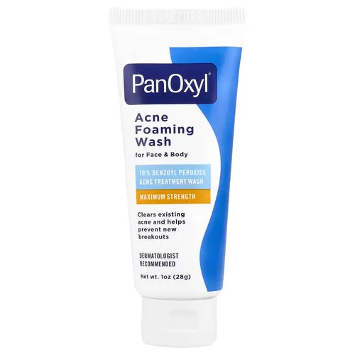 PanOxyl Acne Foaming Wash, For Face & Body, Maximum Strength, 1 oz (28 g) | HSA/FSA Eligible