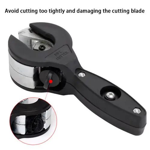 GJANSH Ratcheting Tubing Cutter, Copper Pipe Cutter, Tubing Cutter 1/4" To 7/8", 2 in 1 Close Quarters Tube Compact Cutter, Ratcheting Pvc Cutter for Cutting Pvc, Ppr, And Plastic Hoses (Black), toolupgrade