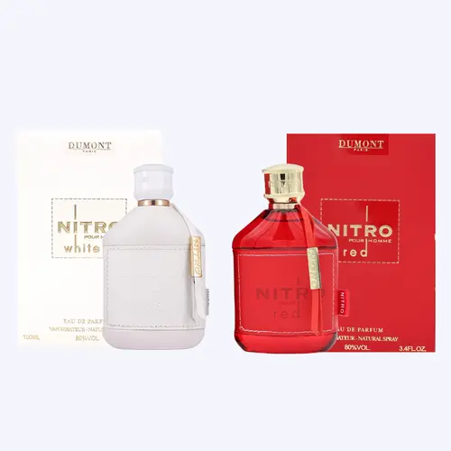 Dumont Paris Nitro Red Men's Eau de Parfum Spray - 3.4 fl oz/100 ml Aromatic Cologne, Long-Lasting Woody Amber, Ozonic Spicy Fruity Liquid Fragrance with Watermelon, Rosemary, Vanilla, Lavender, Musk - Made in France - All-Day Stay