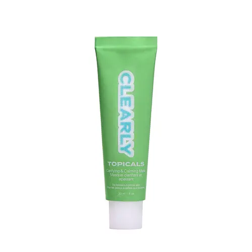 Topicals Clearly Breakout Cleansing Clay Mask - Vegan Calming Skin Care Product with Clinical-Strength Colloidal Sulfur, Charcoal, Scent, Gentle Formula, Reduces Breakouts & Improves Skin Barrier