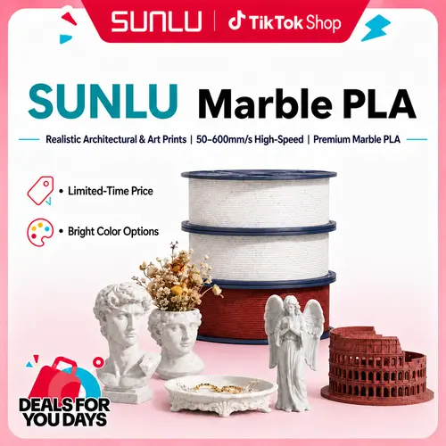 High Speed PLA Marble 3D Printer Filament 1KG - Ashen Concrete, Brick Red, Forest Green, Shadow Storm, Oreo, Chestnut Brown 4257 tiktokshopbacktoschool,back to school,back to school haul
