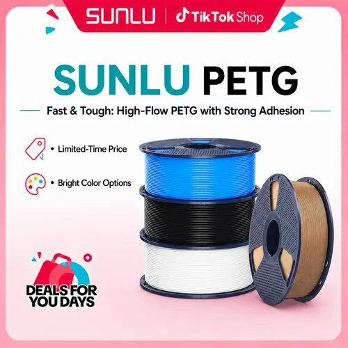 SUNLU PETG 3D Filament 1KG | 3 TO 5 ROLLS | Mix & Match Any Color | Compatible with 1.75mm FDM 3D Printers-9329 tiktokshopbacktoschool,back to school,back to school haul