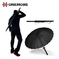 DKD Samurai Umbrella Metal Steel Windproof Semi-automatic Ninja Samurai Umbrella,Perfect Halloween gifts(24 Bone)