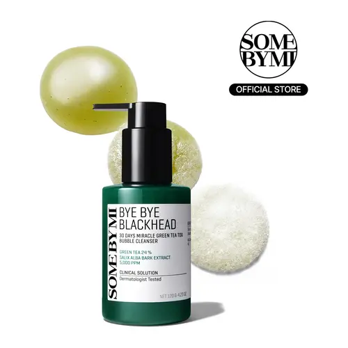 Bye Bye Blackhead 30 Days Miracle Green Tea Tox Bubble Cleanser – 4.23oz, 120g – Blackhead-Removing Pore Minimizer – Korean Skin Care