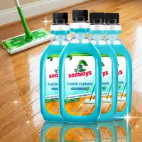Seaways Plant-Based Concentrated Scented Lemongrass Liquid Floor Cleaner Soap, Non-Toxic Animal-Safe All-Surface Household Items, Fast-Drying, Streak-Free, Compatible With Robot Vacuums & Wet-Dry Vacuum Mops,dorm essentials,home essentials