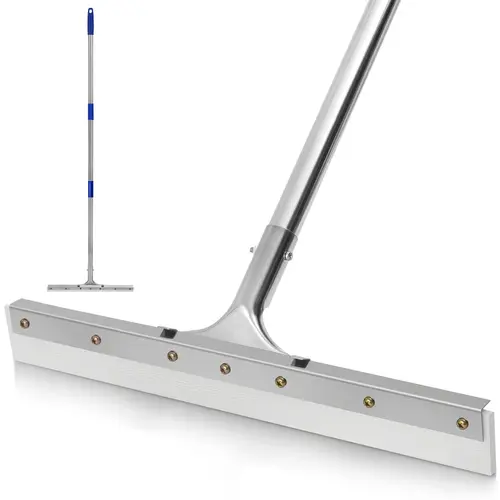 Floor Squeegee – Rubber Squeegee Broom for Concrete Floors, Windows & Floor Cleaning | AquaSlide MiniPushPro by MHM