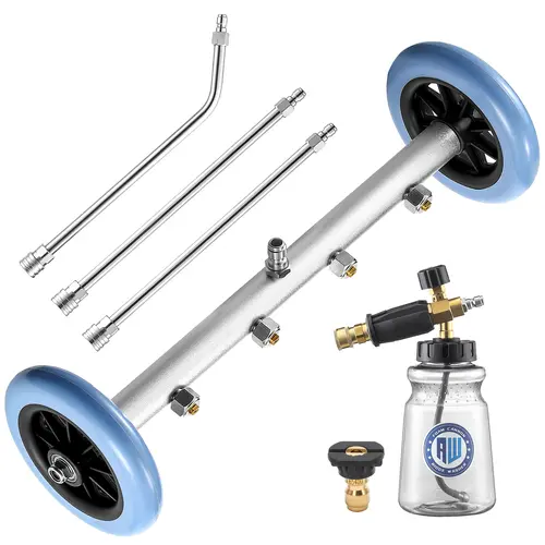 RIDGE WASHER High Pressure Washer Undercarriage Cleaner, 16 in Foam Cannon, Straight Extension Wand, 4000 PSI Car Wash Equipment, Heavy Duty Cleaning, DealsForYouDays