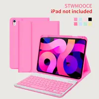 STWMOOCE Wireless Keyboard Magnetic Cute Case for iPad Tablet Computer Compatible with 10.2-inch iPad 7/8/9th, 10.9-inch iPad 10th Gen/A16,iPad Air4/5th,11-inch iPad Air(M2/M3/M4),iPad Pro2/3/4th Gens, Keyboard casing Pink Tech Accessories Cover Device