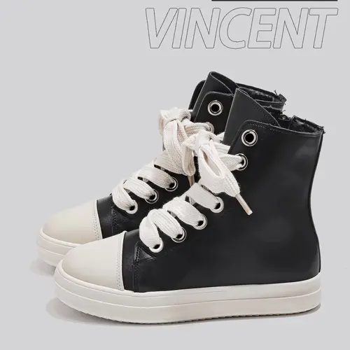 Women's Fashionable Colorblock High-Top Chunky Platform Sneakers, Lace-Up Round Toe Casual Versatile Shoes for Daily Wear, Trendy Shoes, Thick Soled Trainers