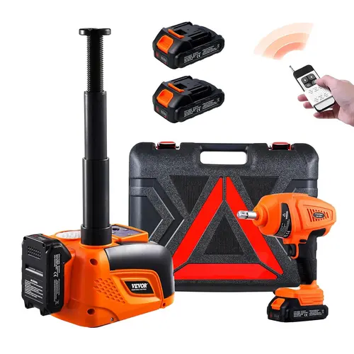 【toolupgrade】VEVOR Upgraded Wireless Electric Car Jack with Remote Control & Battery Charging, 5 Tons /11000 lbs Portable Jack kit