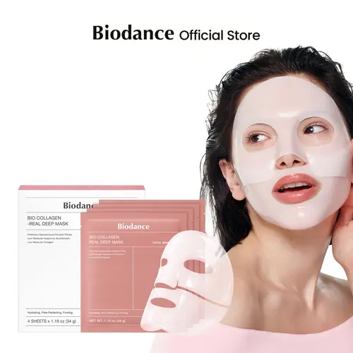 [Biodance Official] #1 Viral OG Hydrogel Facial Mask | Pore Care & Hydrating | Collagen Real Deep Mask for Pores, Caviar PDRN for Glow, Cera-nol for Calming, Sea Kelp for Oil-Control, Glowing Skin | Overnight Sheet Mask