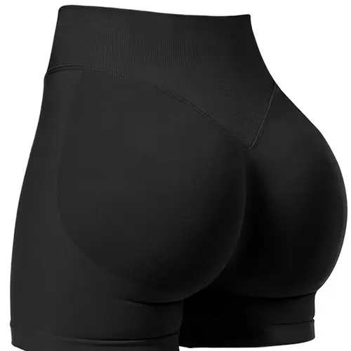 Women's Solid Color  Sports Shorts, Comfy Breathable Seamless Skinny Shorts for Gym Workout Running, Ladies Sportswear for All Seasons, Workout Bottoms, Workout Biker Shorts, Stretch Shorts, Athletic Wear Shorts