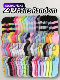 Women's Heart & Striped & Bowknot Print Graphic Ankle Socks, Casual Comfy Breathable Soft Socks for Daily Wear, Ladies Socks for All Seasons, Casual Stylish Socks