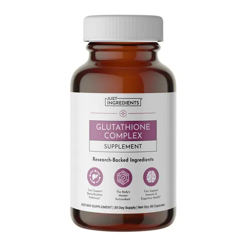 Just Ingredients Glutathione Complex – 60-Capsule Supplement with Liposomal, S-Acetyl-L-Glutathione & CoreBiome Tributyrin – Supports Antioxidant Defense, Detoxification & Cellular Health*