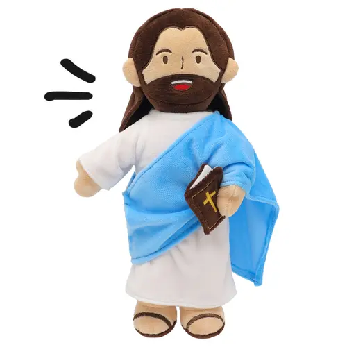 Yelakey Jesus Plush Speaks 20 of Jesus' Bible Verses and 3 of Bible Music Jesus Doll Stuffed Animal to Teach Suitable for Church Sunday School Religious Easter Gift ,OutdoorFun tiktokshopbacktoschool