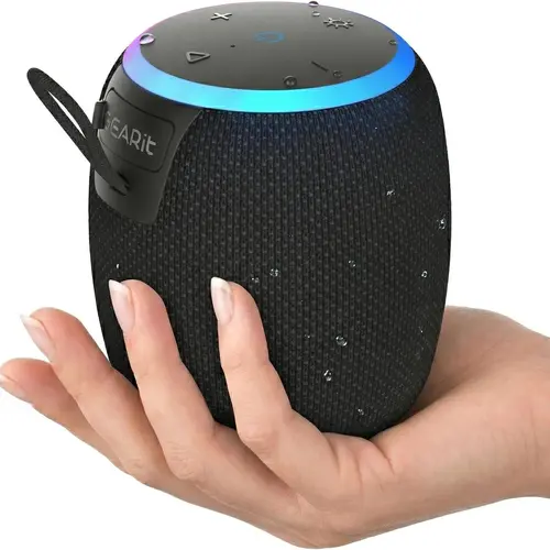 GearIt 15W Portable Water-Resistant Bluetooth Stereo Speaker (IPX6 Rated) - Lanyard Included, Batteries, Aux Input, Crystal-Clear Sound & Bass, True Wireless Stereo Pairing, 10-Hour Playtime, LED Light, Beach/Pool/Hike Ready Audio System