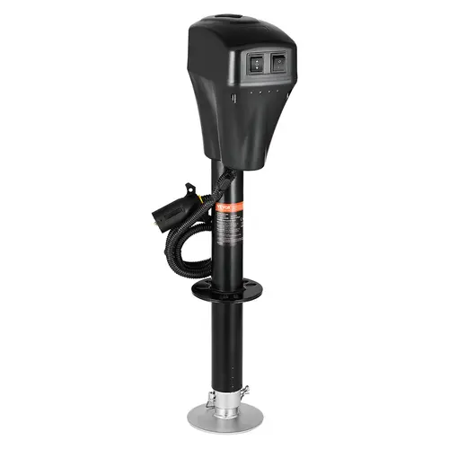 【DealsForYouDays】VEVOR Electric Trailer Jack, 5000 lbs, Heavy Duty RV Electric Power Tongue Jack with  Connector, Manual Crank Handle & Weatherproof Jack Cover, 10"-28.3" Lift, for Trailers, Campers & RVs, Black,father'sdaygifts