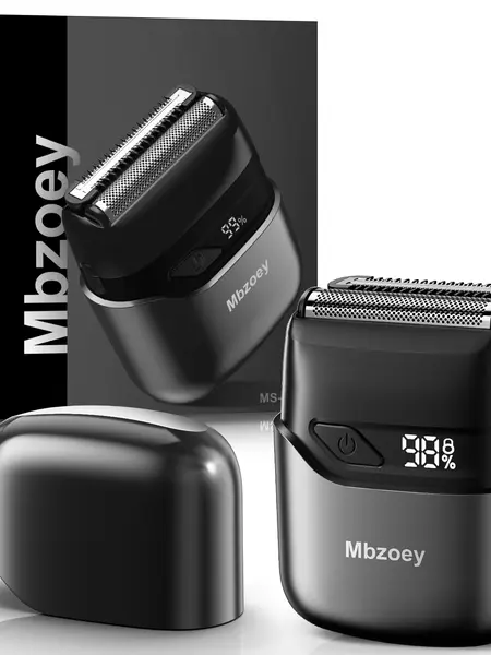 [Summer Sale]Mbzoey Foil Shavers for Men, Mini Razor, Compact Face Shaver, IPX7 Waterproof Wet Dry Fathers Day Gift Steel Facial smartliving Titanium （actually gets used）, Portable Shaver, Father’s Day Gift,father'sdaygifts,summerhairstyles