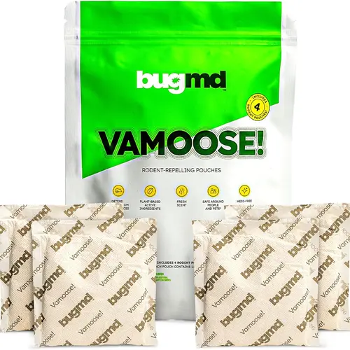 BugMD Vamoose! Rodent Repellent – Plant-Powered Mouse & Rat Deterrent for Indoors & Outdoors Pet