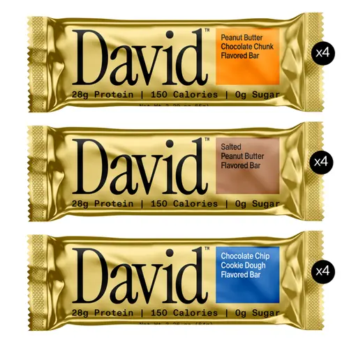 JUMBO VARIETY PACK – Peanut Butter Chocolate Chunk, Salted Peanut Butter, and Chocolate Chip Cookie Dough (12 Bars)