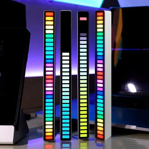 Joytutus Modern USB-C Powered Acrylic Portable Decorative RGB Light, Voice-Controlled Sound-Sensing Sync for Gaming Streamers & Parties, Car/Desktop Atmosphere Lighting