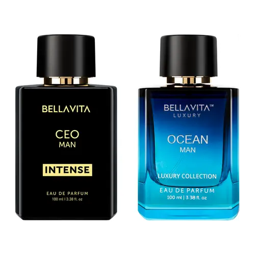 BellaVita Luxury's Fire & Ice | CEO Man Intense & Ocean Man | Perfume for Men | Long Lasting | Eau De Parfum | 2x100ml Perfumes
