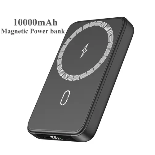 Magnetic Power Bank, 10000mAh Wireless Portable Charger with LED Display, 20W PD Fast Charging, Battery Pack with USB C Output/Input, Power Bank for iPhone16/15/14/13/12 Series and more,back to school,back to school haul