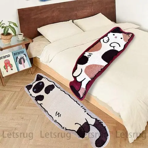LETSRUG Cute Animal Print Fluffy Area Rug - 20"x60" Soft Durable Polyester Decorative Mat, Anti-Skid Rug for Bedrooms, Living Rooms, Bedroom Rugs
