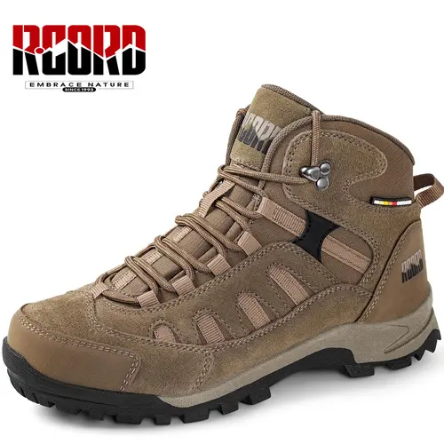 R CORD Women's Hiking Boots Waterproof Lightweight Women's Hiking Shoes Ankle Support Outdoor Hiking Shoes Non-slip Stable Shoes Weatherproof Footwear Durable Rubber Sole Tread Pattern Stability