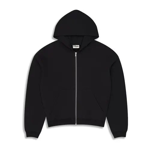 600 GSM 'Black' Zip-Up Hoodie
