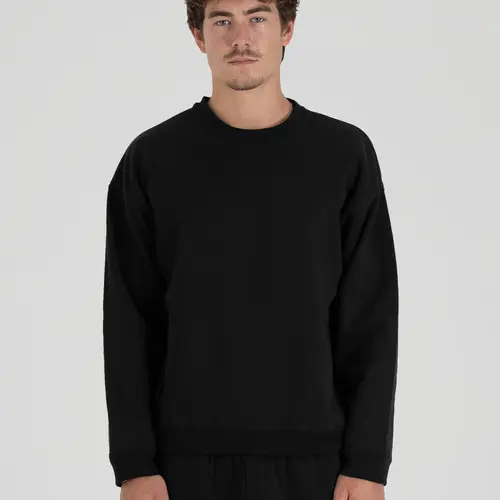 600 GSM 'Black' Fleece Crewneck