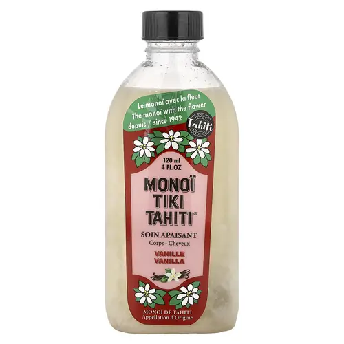 Monoi Tiare Tahiti Monoi Tiki Tahiti®, Coconut Oil, Vanilla, 4 fl oz (120 ml)