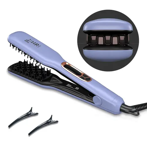 JINRI Hair Brush, Pumped-Up Volume, Hair Iron, Adjustable Temp, 360 ° Tail Rotation, Lasting Volume, for Short Or Thin Hair, Dual Voltage (100-240V), Volumizing Hair Iron, Purple, 1.25 inch tiktokshopbacktoschool,back to school,back to school haul