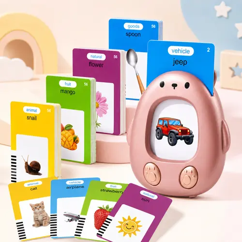 Toddler Talking Flash Cards, 112 Cards 224 Sight Words, Montessori Preschool Learning Toy with Sound, Educational Gift for Kids