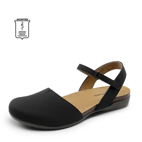 Dream Pairs Women's Shoes Closed Round Toe Cork Footbed Flats with Arch Support & Memory Foam - Lightweight Sandal for Beach-to-Evening, Everyday Walking
