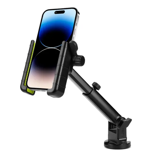 Hikeen Marine-Grade Cell Phone Holder for Kayakers, Adjustable 360° Anti-Slip Track Mount with Rubber Pads, Vibration-Proof Cell Phone Stand for 4-7" Devices, Boating & Fishing Water Sports Accessory